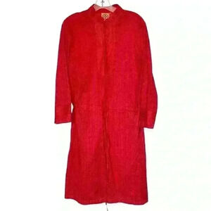 Tory Burch Womens Tunic Dress Tie-Waist Hook Front Cover Up Beach Summer Large